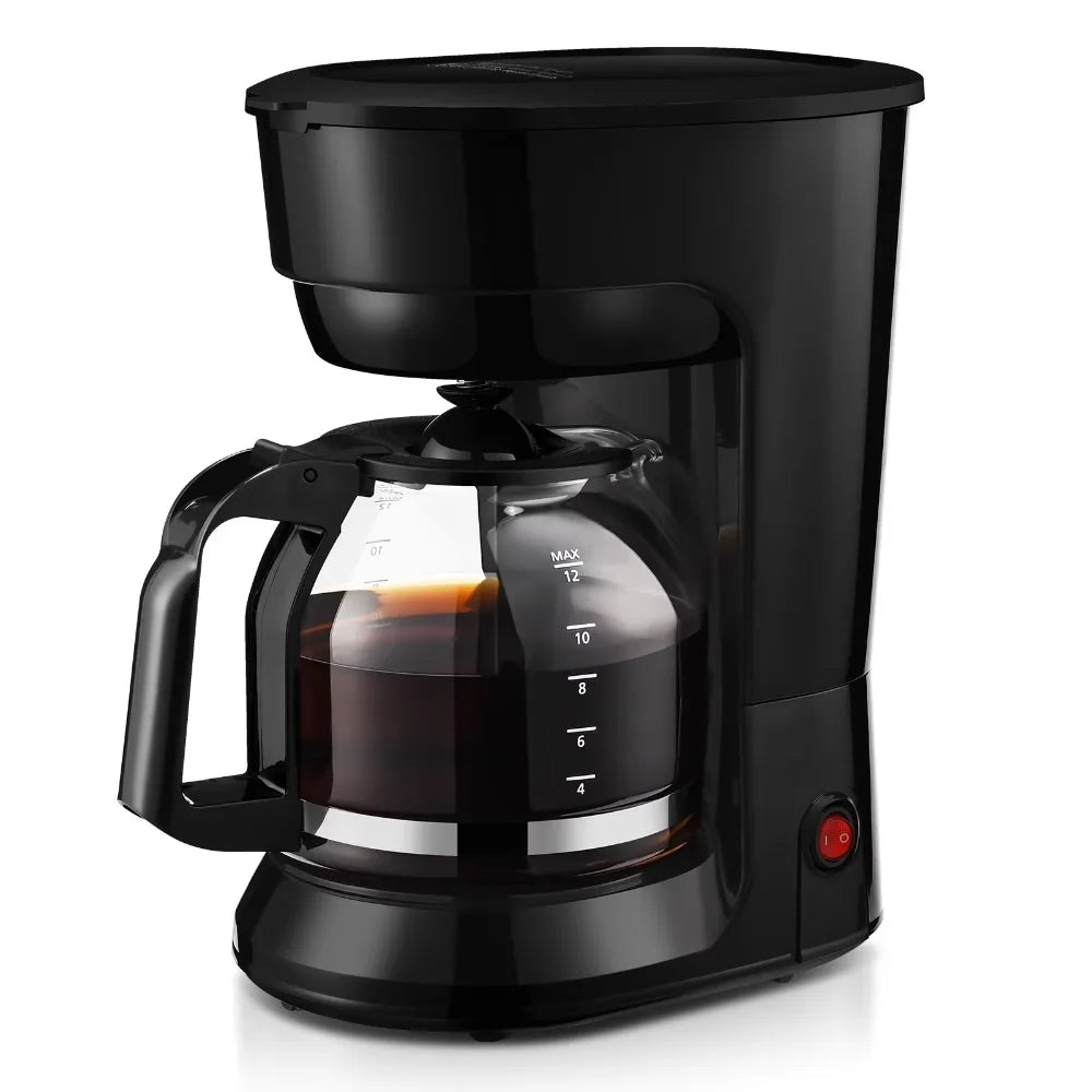 Automatic Drip Coffee Machine 12 Cups Programmable with Timer and Anti-Drip Function
