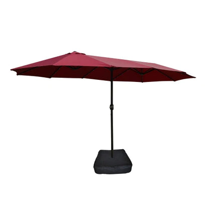 15x9 foot widened double terrace rectangular outdoor umbrella,