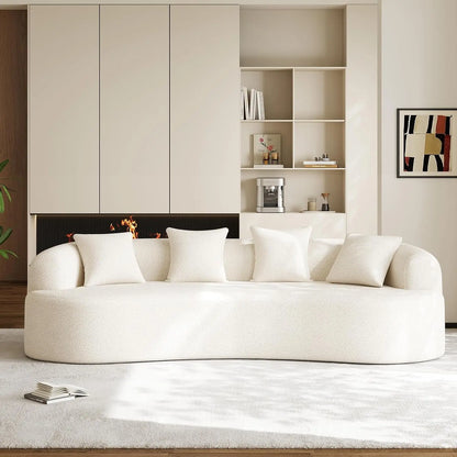 Oversized Sectional Sofa for Living Room, Modern Luxury Plush Chenille Extra Deep & Wide Seat Curved Cloud Couch No Assembly