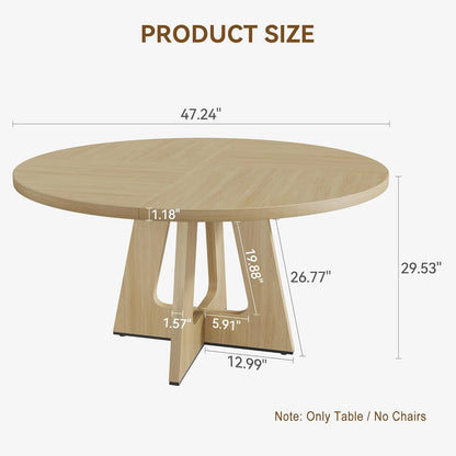 Round Farmhouse Kitchen Dining Table