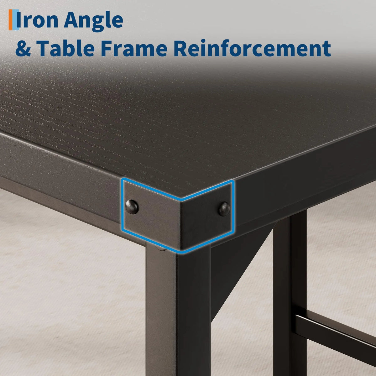 Dining Table Set With 2 Stools  Counter Height Dining Furniture With Footrest Support Compact Space Design For Kitchen Apartment Small Dining Area Black