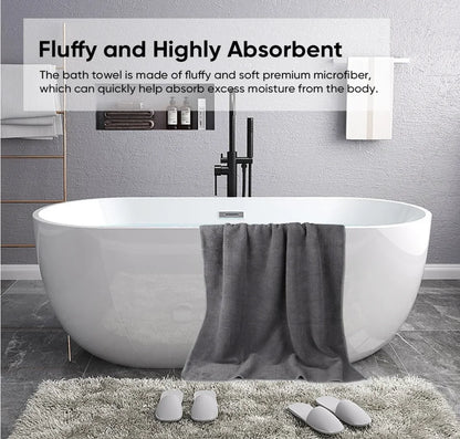 Microfiber Ultra Soft Highly Absorbent Bath Towel, Lightweight and Quick Drying Towel