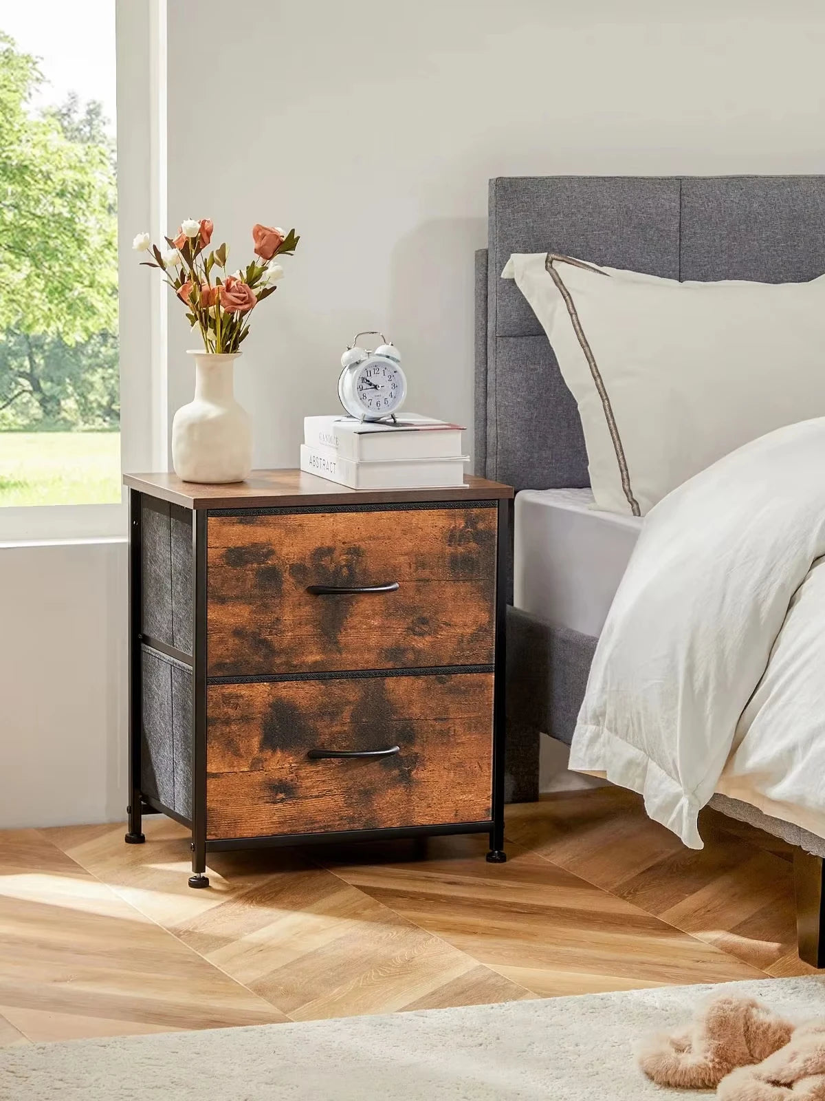 Nightstand Bedside  or Sofa  Table Storage