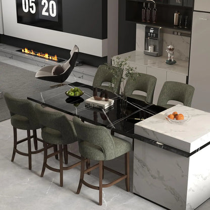 Upholstered Modern Counter  Height Bar Stools (2)