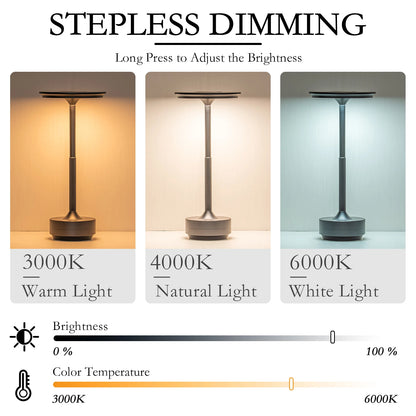 Rechargeable Wireless LED  Lamp with Touch Sensor Desktop Night