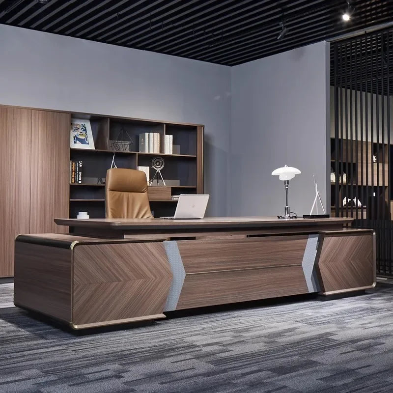 In Stock Standing Office Desk Executive Boss Minimalist High Quality Office Desk Modern European Escritorio Oficina Furniture