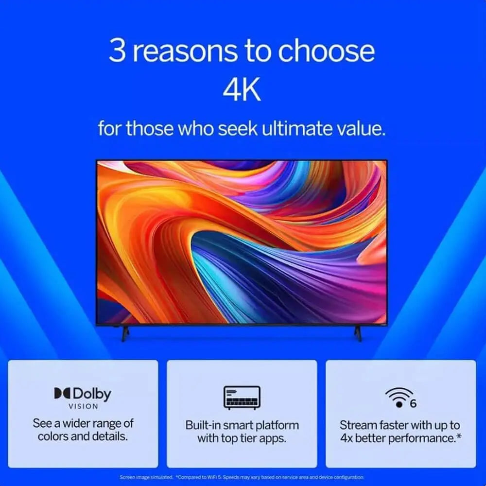 55-Inch 4K UHD Smart TV Bundle with HDR10+, VRR, Bluetooth, Alexa Compatible
