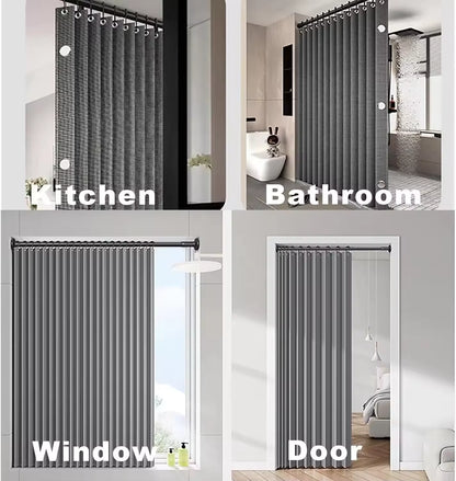 Magnetic Foldable Waterproof Bath Curtain  for Walk-In Shower