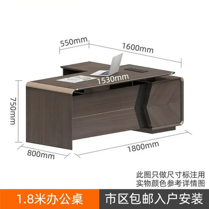 In Stock Standing Office Desk Executive Boss Minimalist High Quality Office Desk Modern European Escritorio Oficina Furniture