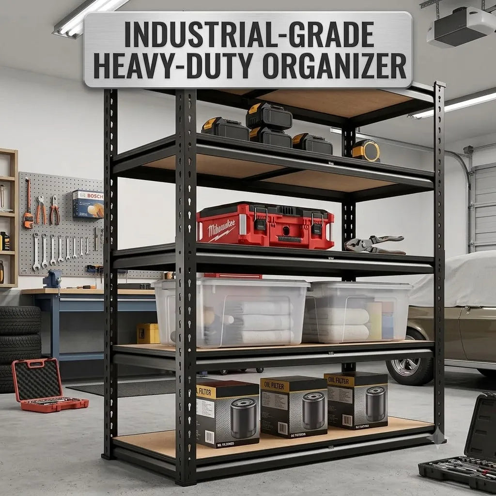 Heavy Duty Metal Storage Rack 5 Tier Adjustable Utility Shelving