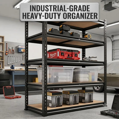 Heavy Duty Metal Storage Rack 5 Tier Adjustable Utility Shelving
