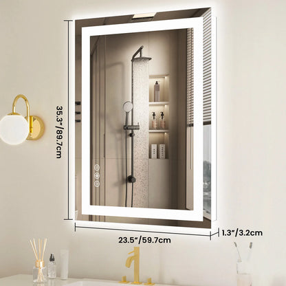 36"x 24"LED Bathroom Vanity Mirror  with Front Light and Backlit or  Living Room