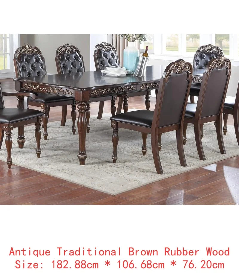 Formal 1pc Dining Table with 2 Leaves,