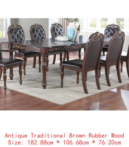 Formal 1pc Dining Table with 2 Leaves,