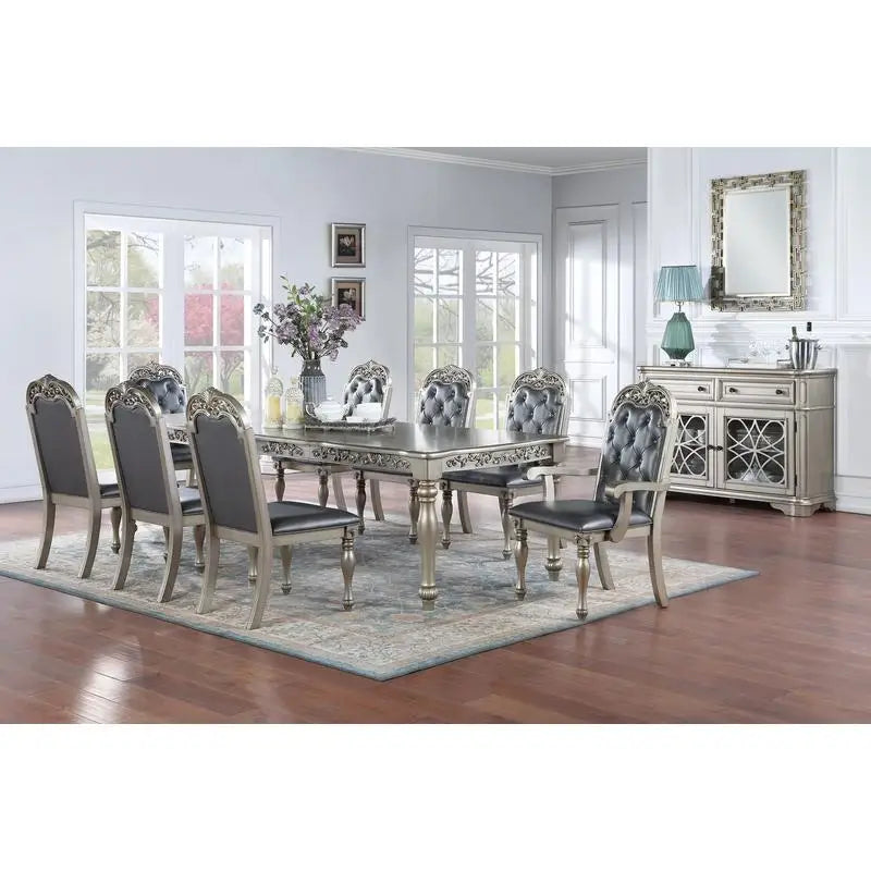 Formal 1pc Dining Table with 2 Leaves,