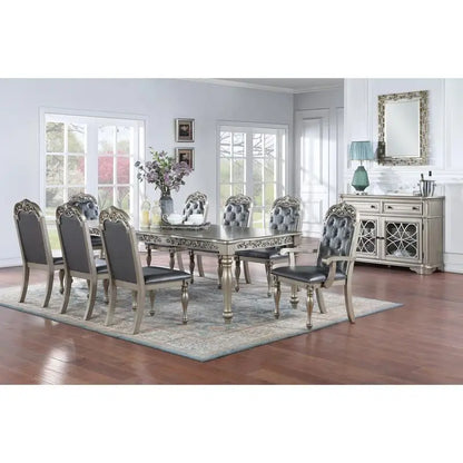 Formal 1pc Dining Table with 2 Leaves,