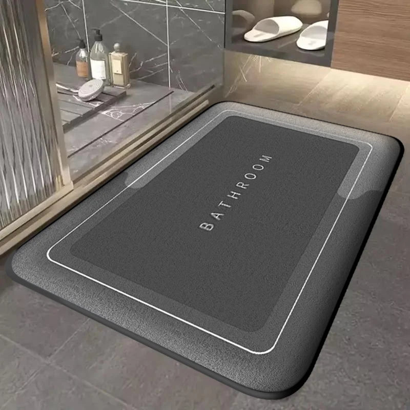 Absorbent quick-drying non-slip bathroom mat