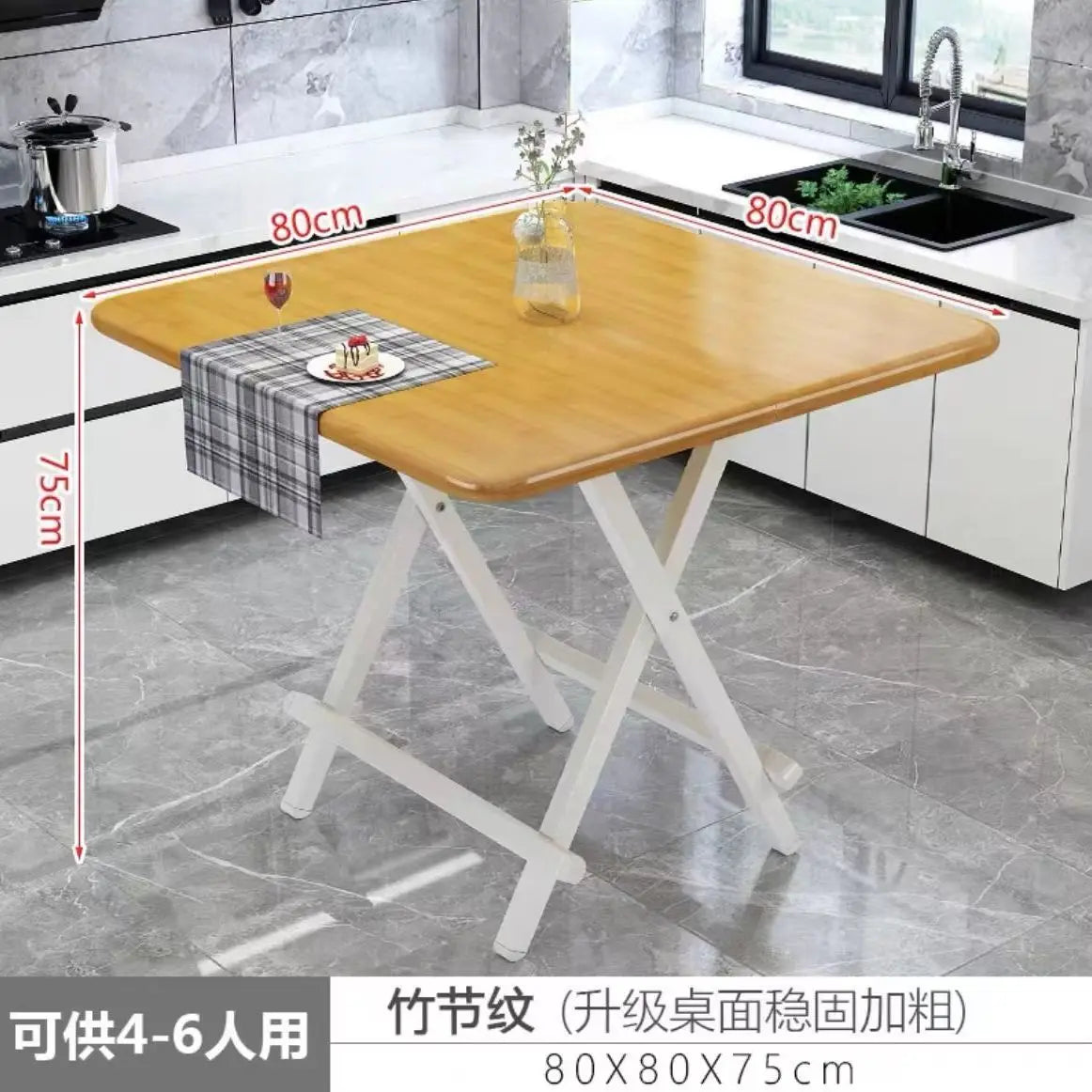 Installation-free folding table