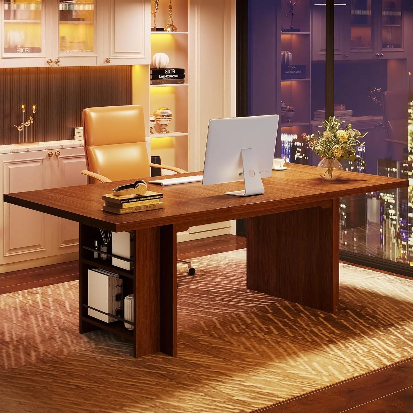 Computer Deskor Modern PC Table, Office Table, Work Table or Dining Table with Storage for Home or Office