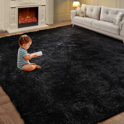 Soft Fluffy Home Mat-Dye Plush Carpet