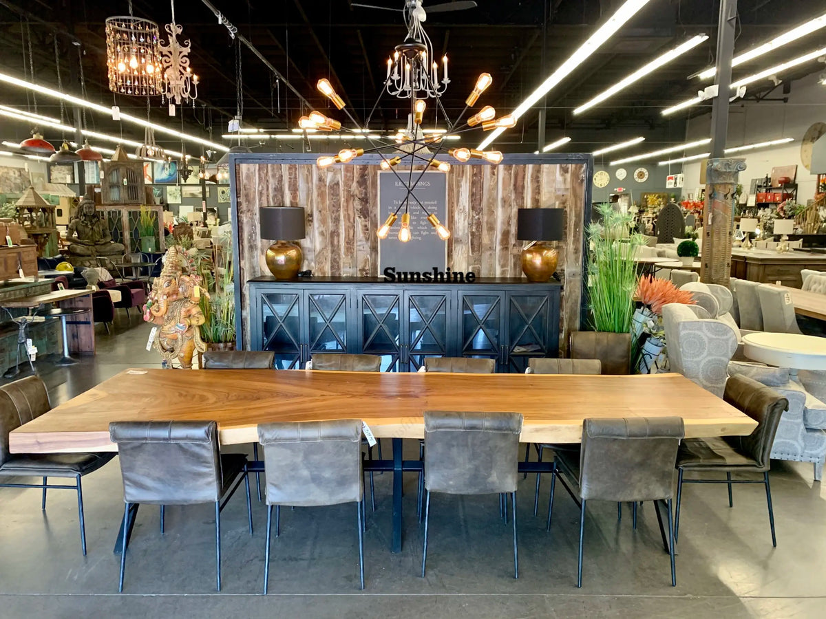 Solid Walnut Wood Slab Dining Table