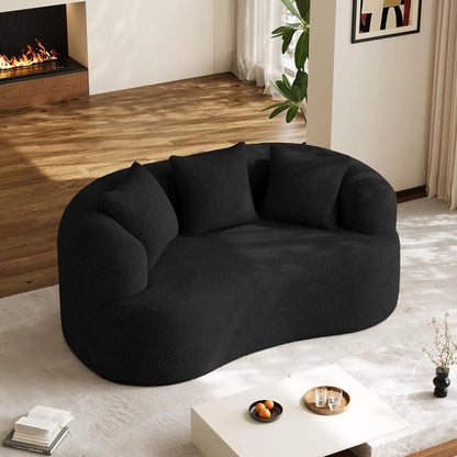 Oversized Sectional Sofa for Living Room, Modern Luxury Plush Chenille Extra Deep & Wide Seat Curved Cloud Couch No Assembly