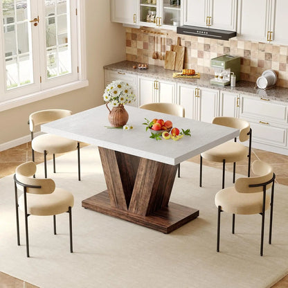 47 Inches Dining Table for 4,  for Dining Room, Kitchen, Living Room