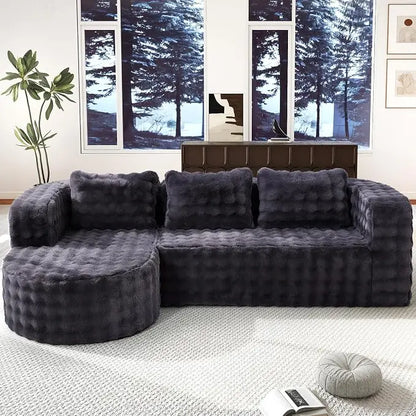 Cloud Modular Sectional Sofa Couch L-Shape Memory Foam Oversize Chaise Living Room Furniture Set