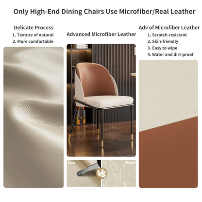 Faux Leather Dining Chairs Set of 2,