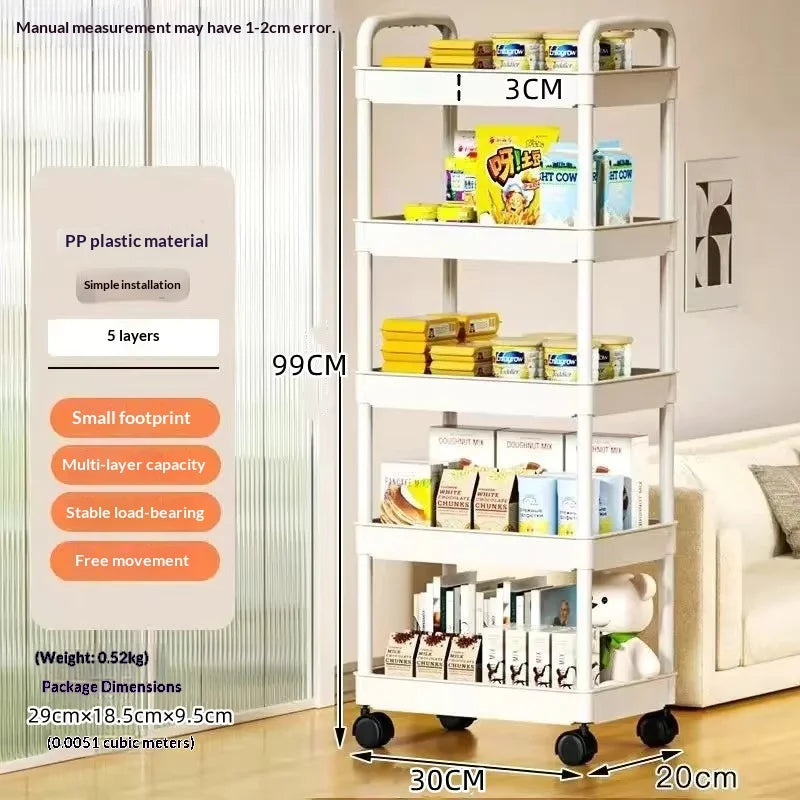 Floor-standing Multi-layer Storage Rack, for Snacks, Fruits and Vegetables
