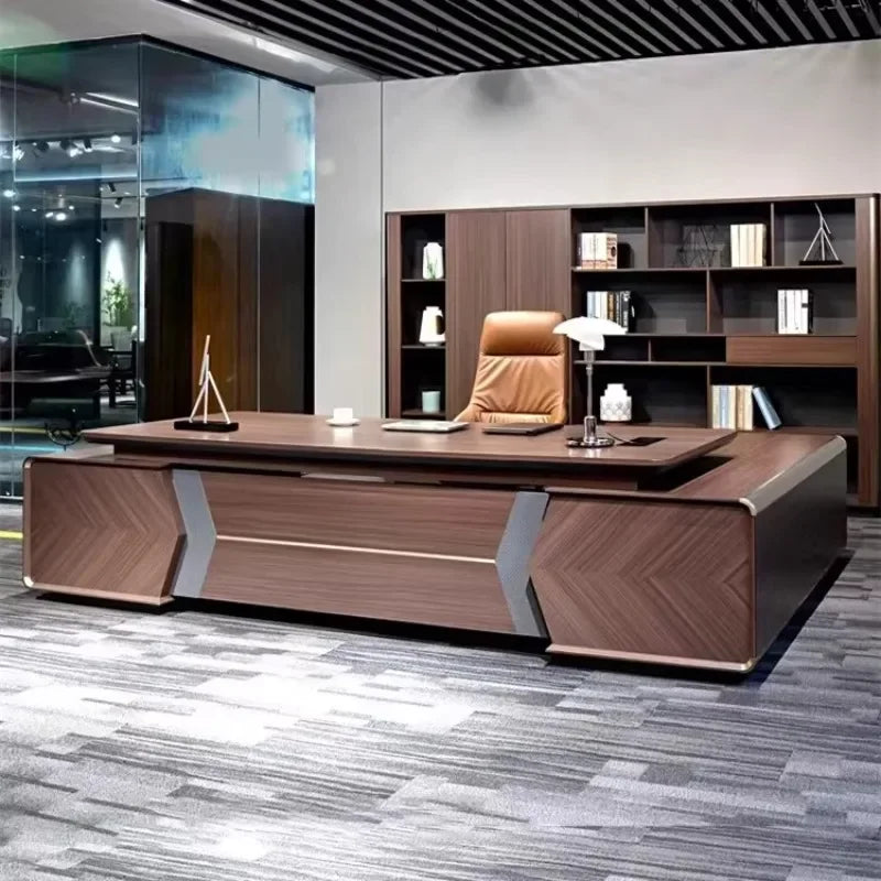 In Stock Standing Office Desk Executive Boss Minimalist High Quality Office Desk Modern European Escritorio Oficina Furniture