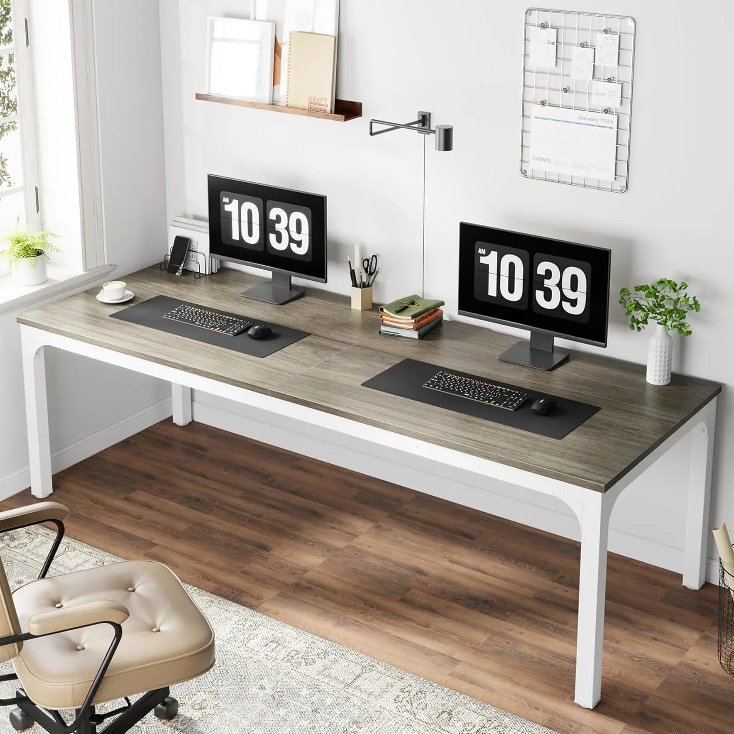 78.7 Inches Extra Long Computer Desk 2 Person Desk,, Work station for Home Office
