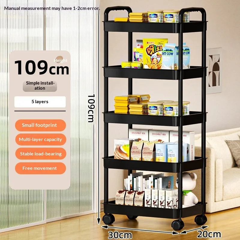 Floor-standing Multi-layer Storage Rack, for Snacks, Fruits and Vegetables