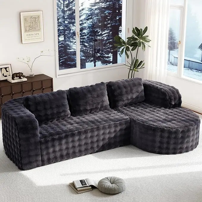 Cloud Modular Sectional Sofa Couch L-Shape Memory Foam Oversize Chaise Living Room Furniture Set