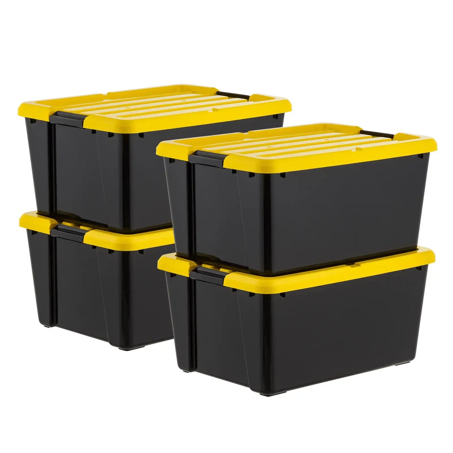 20 Qt. Plastic Storage Bins with Lids, Stackable Storage Containers, Totes, 6 Pack