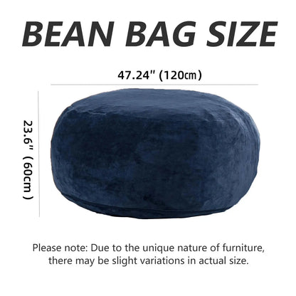 Adult beanbag chair with padded beanbag inside, memory foam chair, soft flannel washable cover, ideal reading seat for bedrooms and dorms.