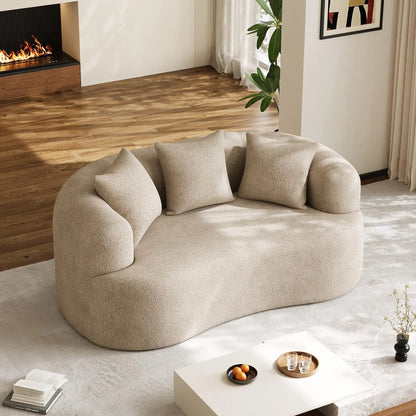 Oversized Sectional Sofa for Living Room, Modern Luxury Plush Chenille Extra Deep & Wide Seat Curved Cloud Couch No Assembly
