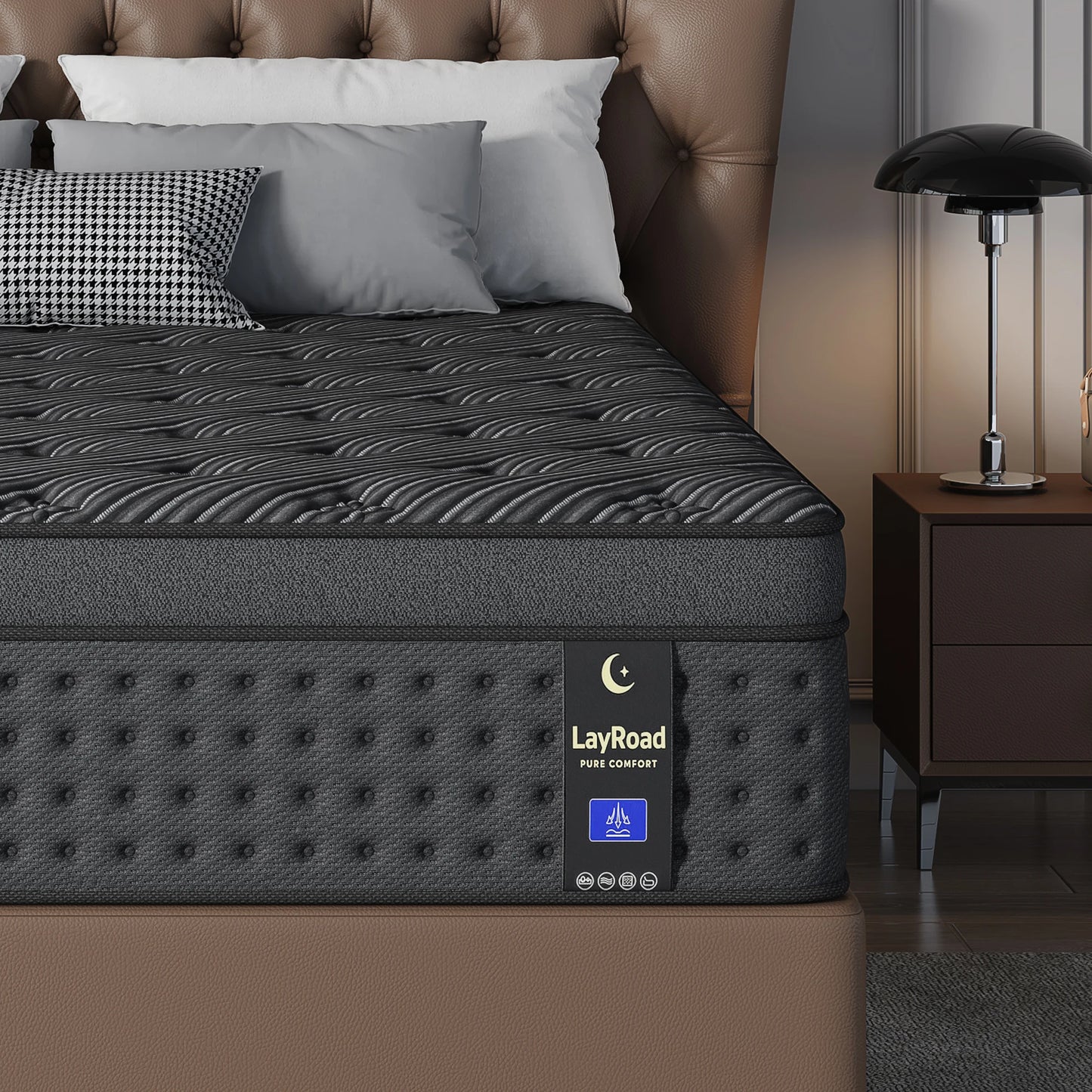 12/14Inch Memory Foam Spring Mattress Single/Double/Queen/King Sizes Boxed Mattress Medium Firmness