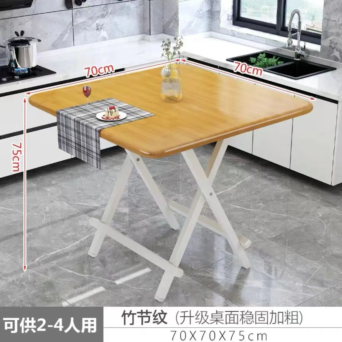 Installation-free folding table