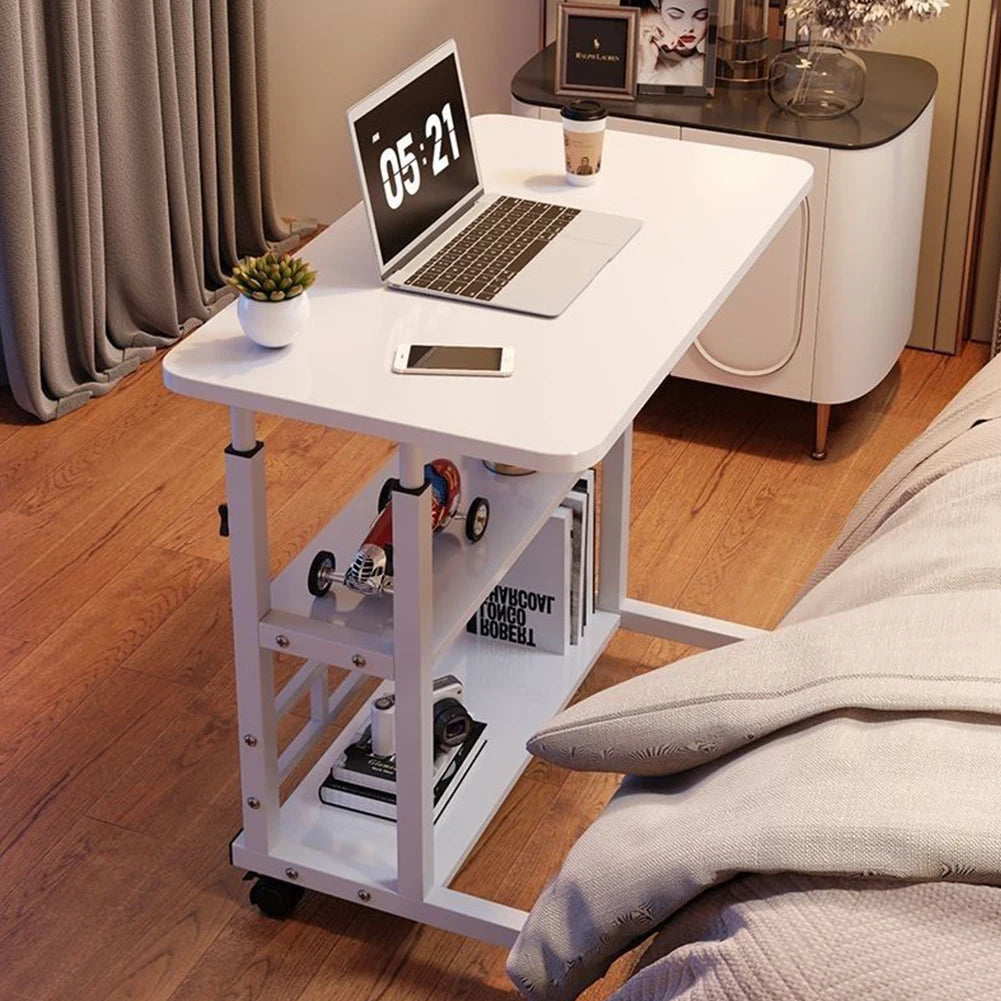 Multi-Layer Height Adjustable  Wooden Computer Desk for Home Office