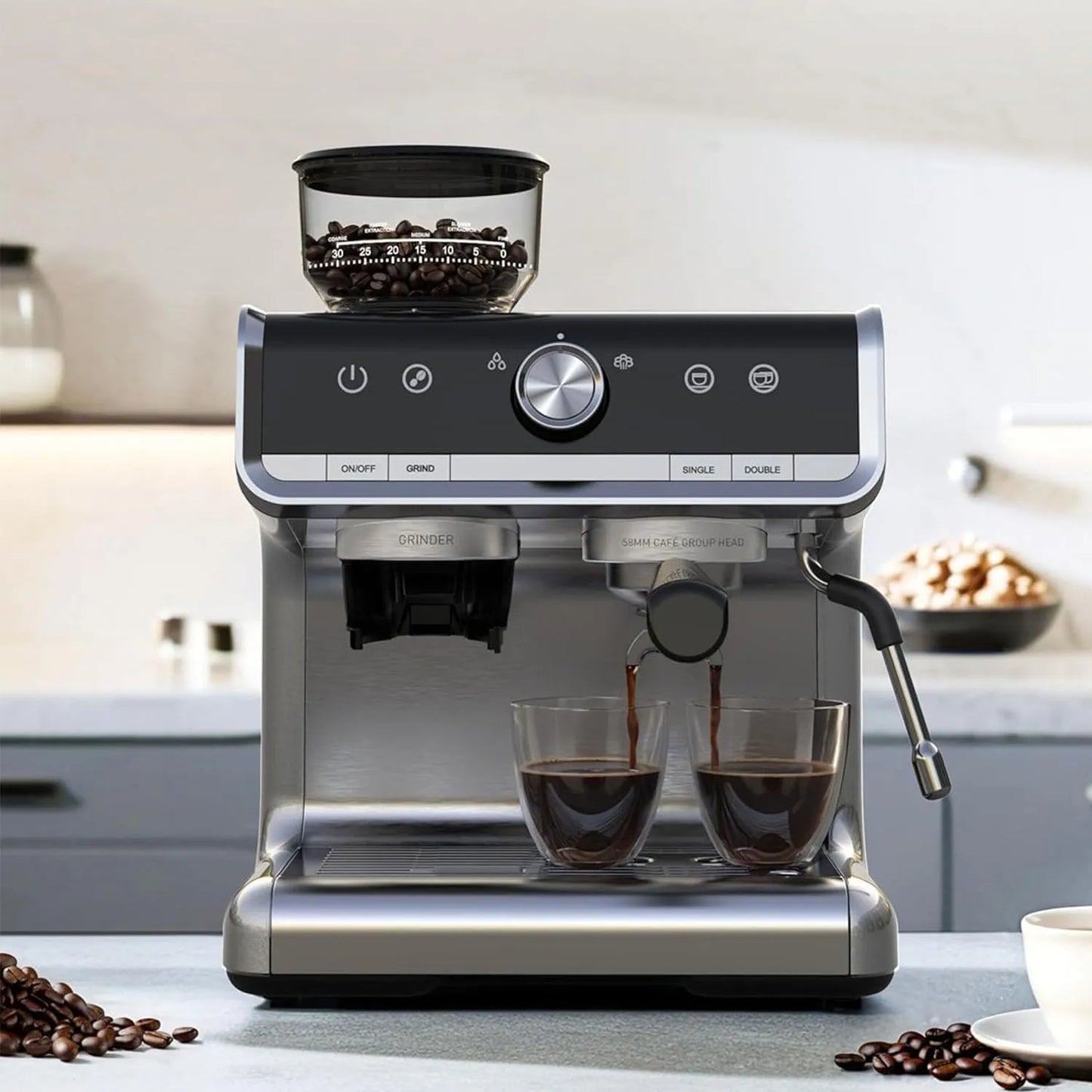 Espresso Espresso Coffee   Maker with Grinder
