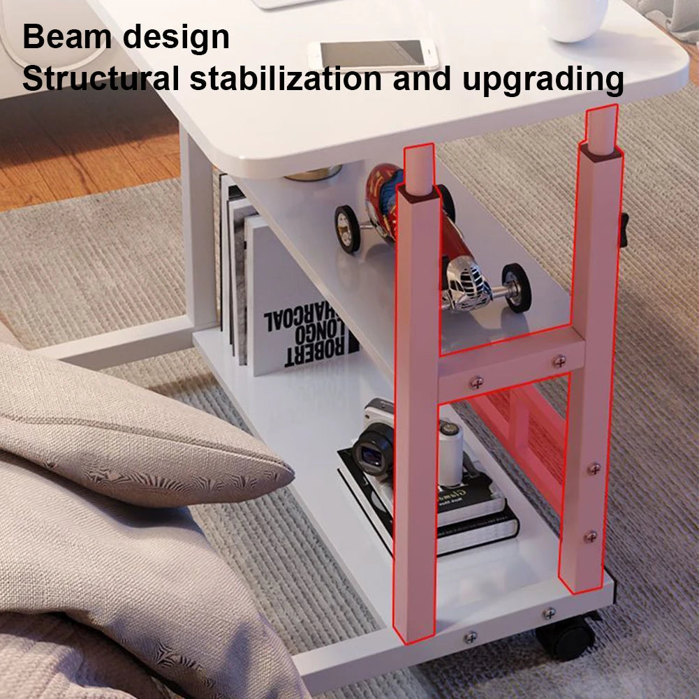 Multi-Layer Height Adjustable  Wooden Computer Desk for Home Office