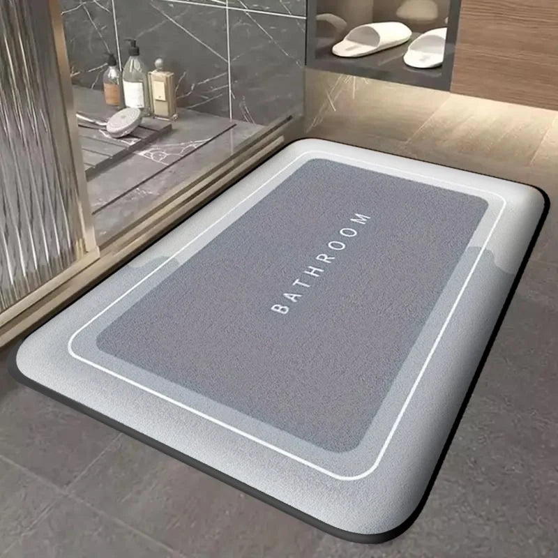 Absorbent quick-drying non-slip bathroom mat