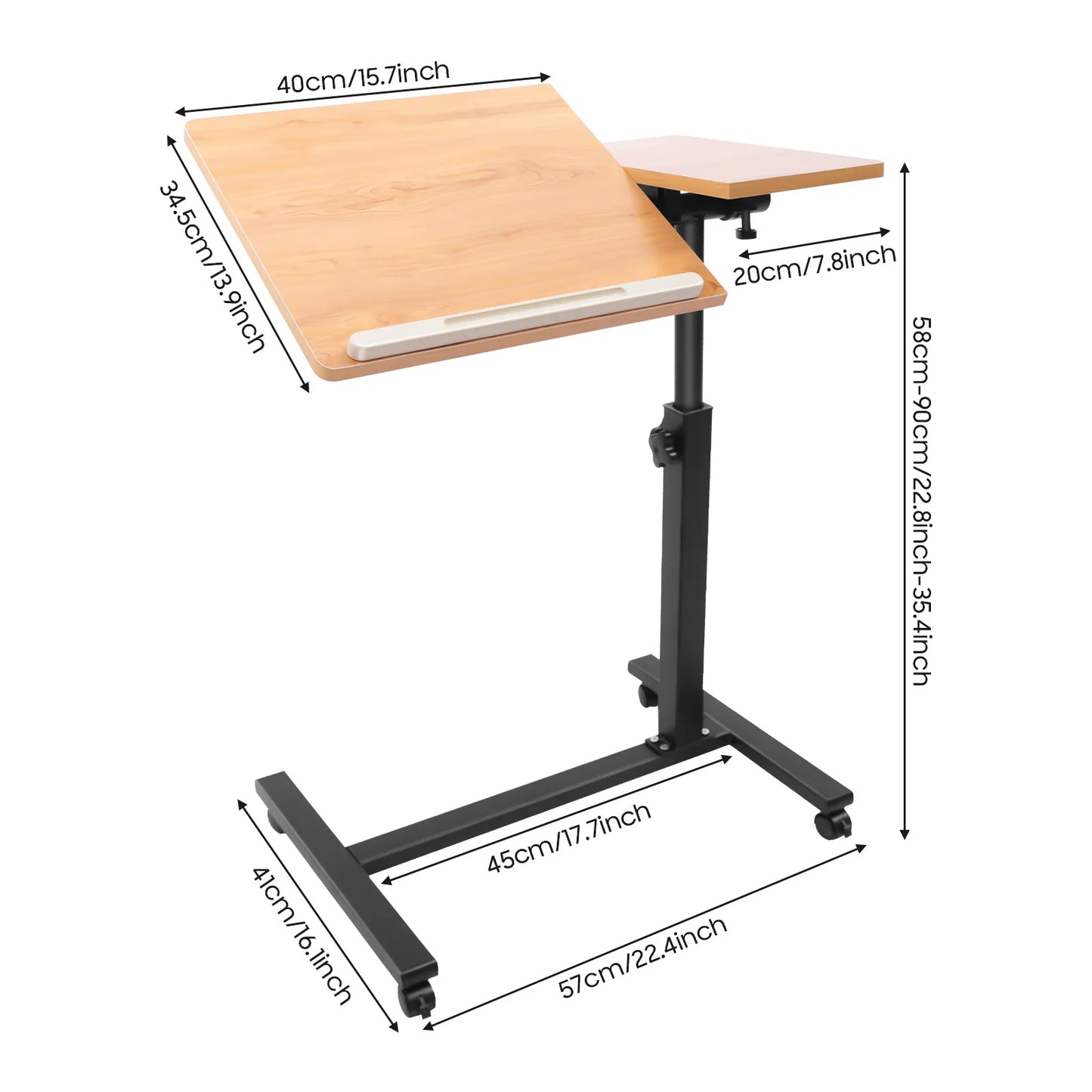Adjustable Mobile Standing Computer Desk