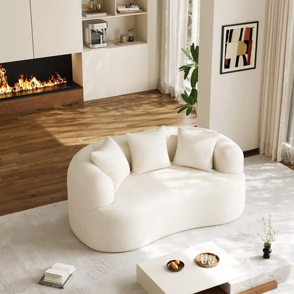 Oversized Sectional Sofa for Living Room, Modern Luxury Plush Chenille Extra Deep & Wide Seat Curved Cloud Couch No Assembly