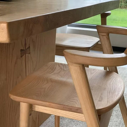 Modern Oak Ash Walnut  Rectangle Solid Wood Wooden Dining Table  6 8 10 12 Seater Table and Chairs for Dining Room