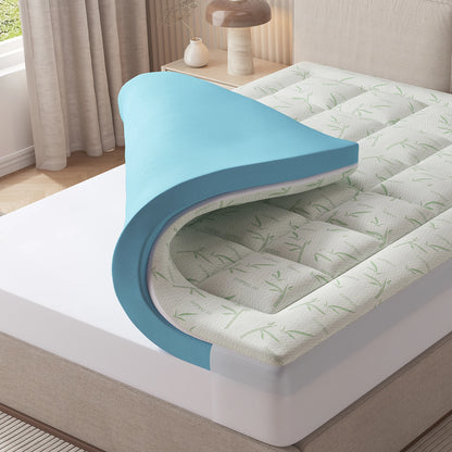 Breathable Dual Layer Mattress Topper made of Gel Memory Foam