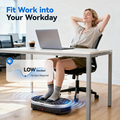 Vibration Plate Exercise Machine 120 Speed Levels 9 Preset Programs Home Fitness Equipment Weight Loss Fat Burning Muscle Toning
