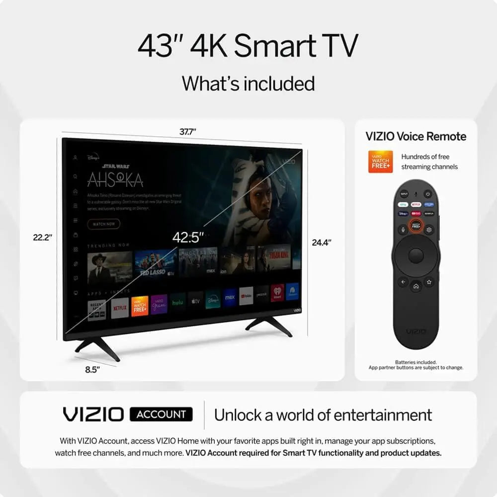 55-Inch 4K UHD Smart TV Bundle with HDR10+, VRR, Bluetooth, Alexa Compatible