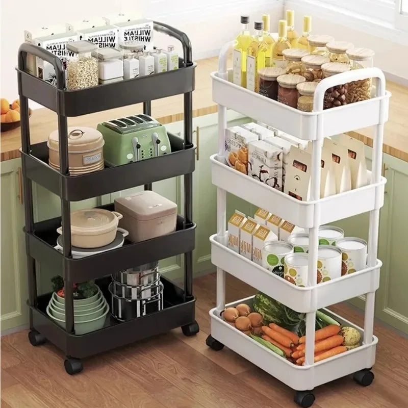 Floor-standing Multi-layer Storage Rack, for Snacks, Fruits and Vegetables